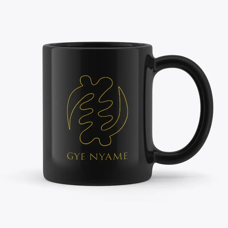 Gye Nyame Black & Gold Mug